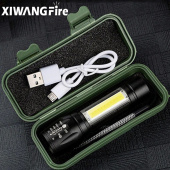 Фонарь USB Сharge кейс, 3реж, фокус-линза, USB зарядка OS-870