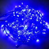 Гирлянда уличная БАХРОМА (база) 150LED синий 3х0,5м, IP44, ECOLA