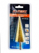 Сверло ступенчатое по металлу X-PERT D4-32мм, сталь XP-SD1432