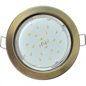 Свет-к встр.потолочн. Ecola GX53 H4 220V чер.бронза (5164)