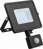 Прожектор светодиод. 20W 6400R IP44 Feron LL-906 черный с датчиком движения