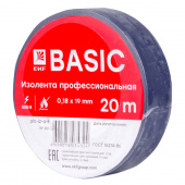 Изолента ПВХ 19ммх20м синяя проф.Basic (761)