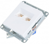Механизм компьют.розетки 2СП белая "Schneider" RJ-45 ATN000185
