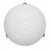 Светильник "Дюна" Роскошь  d300 белый/глянец/хром 2х60W E27