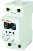 Реле напряжения 1 фаз. серии АЗМ 63А-220В с LED-дисплеем TDM