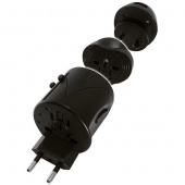 Тревел - адаптер 100-250В 2,5А (5в1) с USB- зарядк