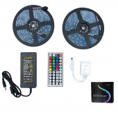 Лента светодиодная RGB 10м, SMD-5050, пульт, контроллер, блок питания
