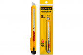 Нож  STAYER "STANDART"  с выдвижным сегмен. лезвием, пластмасс.,9 мм 0901_z01