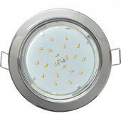 Свет-к встр.потолочн. General/Ecola GX53 H4 220V хром 38х106 (5306)