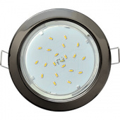 Свет-к встр.потолочн. Ecola GX53 H4 220V чер.хром (5166)