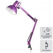 Светильник настольный Camelion КД-312 60Вт Е27 220В 2-колен.фиолетовый 