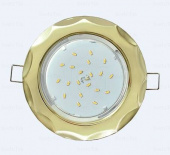 Свет-к встр.потолочн. Ecola GX53 H4 220V  "Звезда" золото 36х116 (8202)