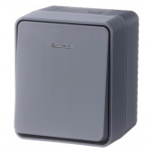 Выключатель 1ОП антрацит с подсветкой IP54 Schneider ATN544013