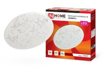 Светильник светодиод. IN HOME DECO 24Вт 230В 6500К БАМБУК