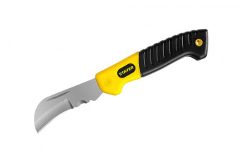 Нож монтерский STAYER Professional SK-C, складной, изогнутое лезвие 45409