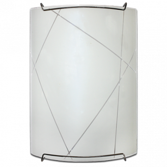 Светильник "Дюна" Контур 290х210 белый/глян/хром 1х60W E27 НББ 20-60 М21