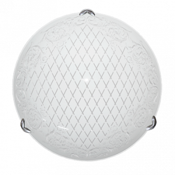 Светильник "Дюна" Роскошь  d300 белый/глянец/хром 2х60W E27