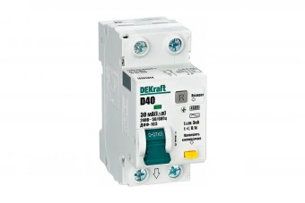 Авт. выкл. дифф. 2п. 40А 30mA 4,5кА 16056DEK DEKraft (диф 103)