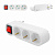 Евротройник Standart Luxe с выключателем, 16А, плоский GZBK-01/03