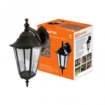 Св-к сад.-парк. ШМ настенный вниз, бронза 60W