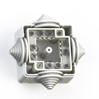 Коробка ответвительная ОП с конт.группой IP44 КОА-002 60х60х42мм