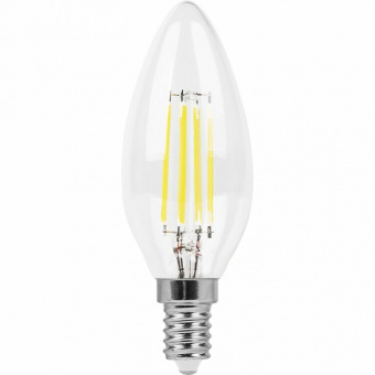 Лампа светодиодная свеча проз. Feron LB-713 11W Е14 6400K C35 филамент