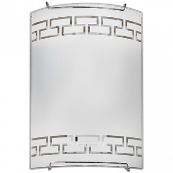 Светильник "Дюна" Этруска 220х150 белый/глянец/хром 1х60W E27 НББ 20-60 М21
