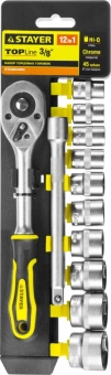 Набор головок торцевых STAYER RSS 12L, 12 предметов,(1/2")  27750-H12