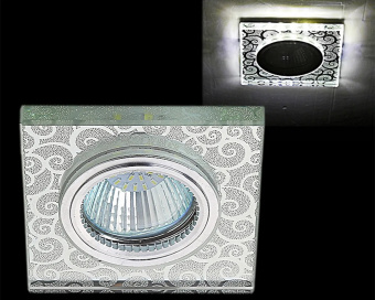 Свет-к встр.31606-9.0-001MN MR16+LED3W WH (8644)