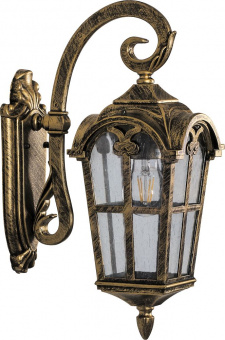 Св-к сад.-парк. НБУ настенный вниз, черное золото 60W PL103