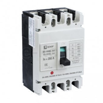 Авт.выкл. ВА-99ML 3Р 250/200А 20кА Basic ЭКФ