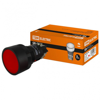 Кнопка SB-7 "Стоп" красная 1з d22мм/240В GENERICA