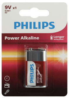 Элемент питания Philips 6LR61 BL1 (крона) (6634) 