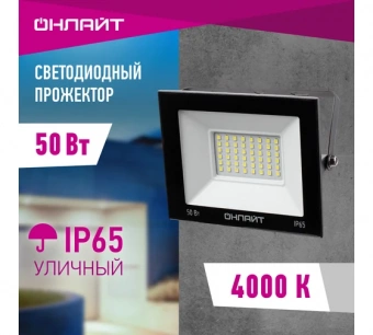 Прожектор светодиод. OFL-50-4K-BL-IP65-LED Онлайт