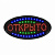 Светодиодное информационное табло "Открыто" овальное LED 48х25см