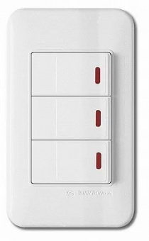 Гнездо плоское (пара) 10А 250V белое