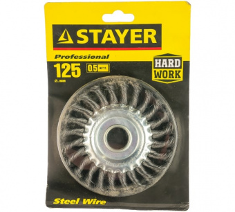 Щетка STAYER"MASTER"дисковая для УШМ 125мм/22мм 35120-125