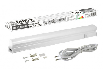 Свет-к светодиод.LED ДПО 2001 5Вт 6500К IP40, Народный TDM